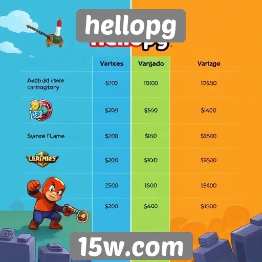 Comparativo entre hellopg e outras plataformas de jogos